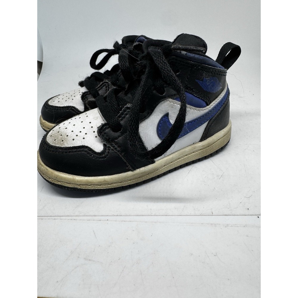 Nike Air Jordan 1 Mid Racer Blue White Black TD Toddler Size 7C SB22